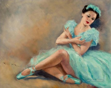 ballet in blue Oil Paintings